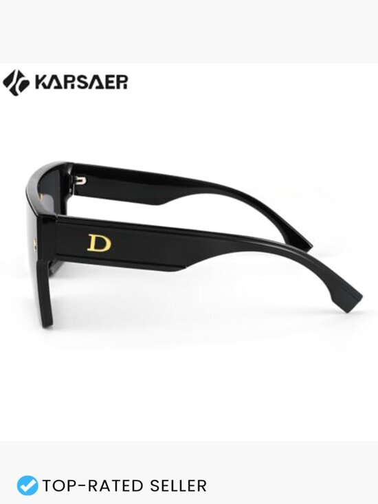 Oversized Square Flat Top Sunglasses Retro Chic Unisex UV400 Protection main image 6
